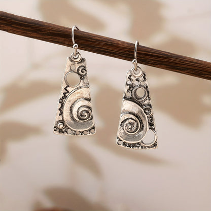 Spiral Cutout Drop Earrings
