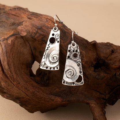 Spiral Cutout Drop Earrings