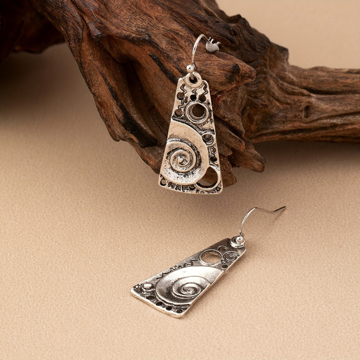 Spiral Cutout Drop Earrings