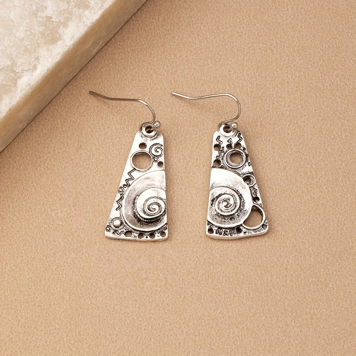Spiral Cutout Drop Earrings