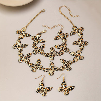 Leopard Butterfly Jewelry Set