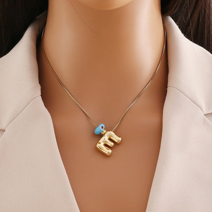 Evil Eye Initial Letter Pendant