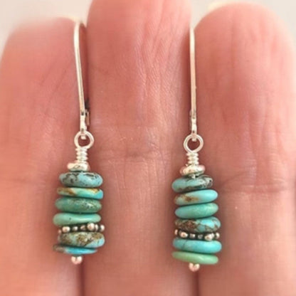 Stacked Turquoise Drop Earrings