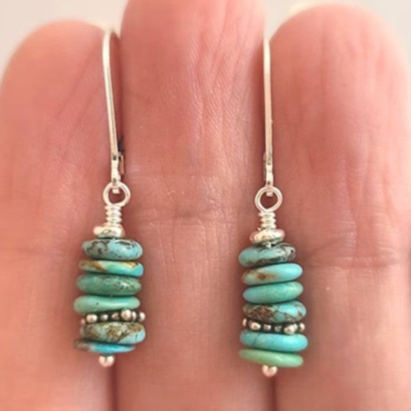 Stacked Turquoise Drop Earrings