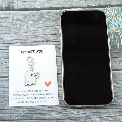Ghost Pocket Hug Keychain