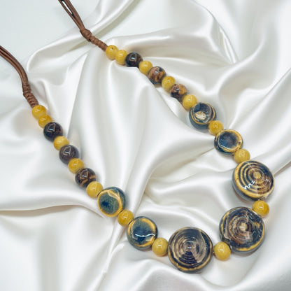 Multicolor Ceramic Bead Necklace Set