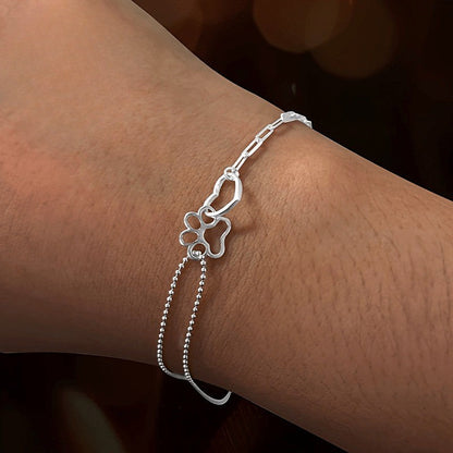 Paw & Heart Asymmetrical Bracelet