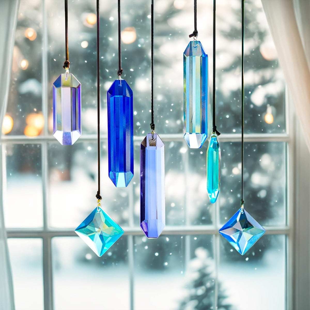 Faceted Crystal Prism Suncatcher