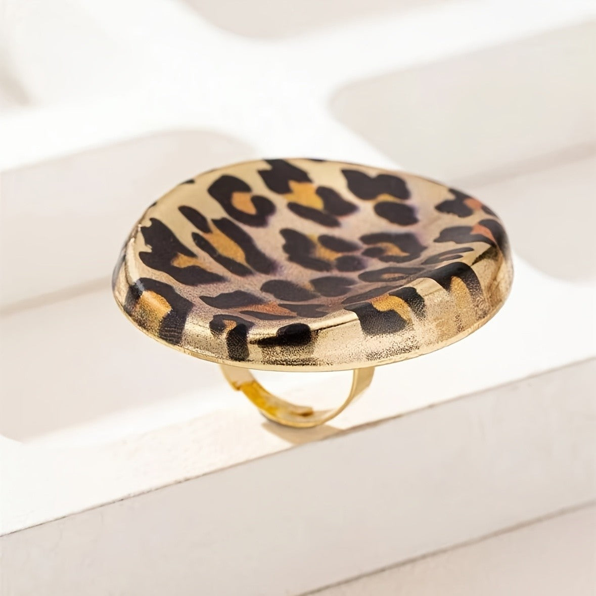 Leopard Oval Ring