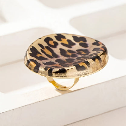 Leopard Oval Ring