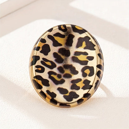 Leopard Oval Ring