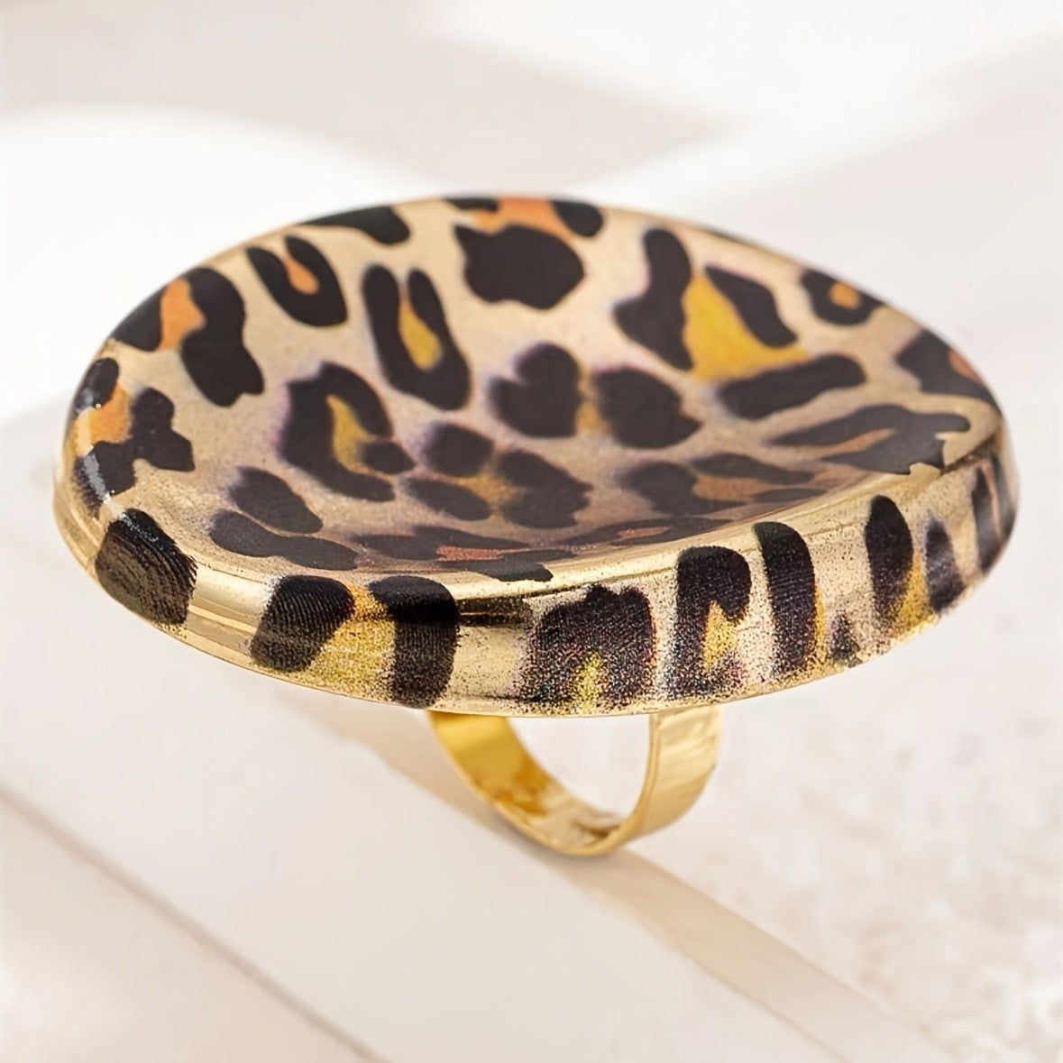 Leopard Oval Ring