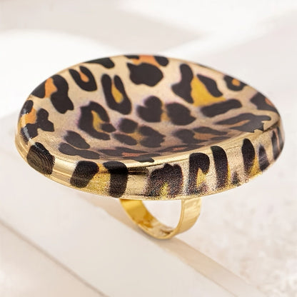 Leopard Oval Ring
