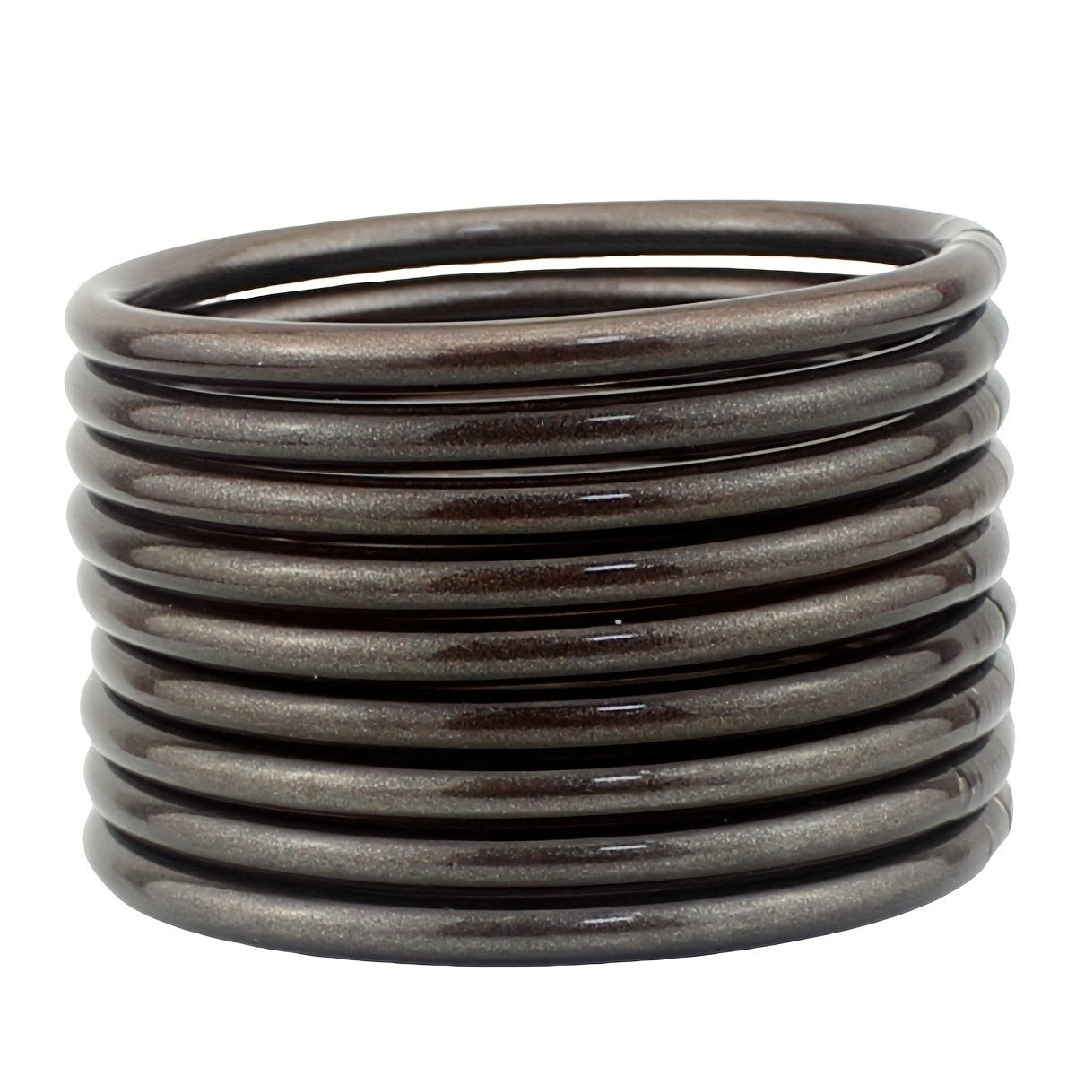 Teal Glitter Silicone Bangle Set