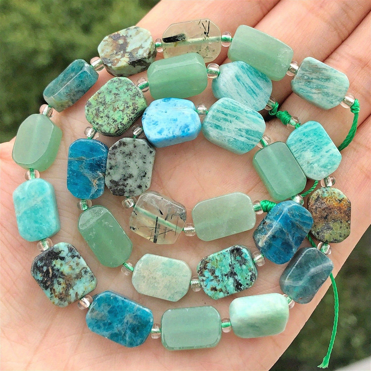 Mixed Stone Rectangle Bracelet