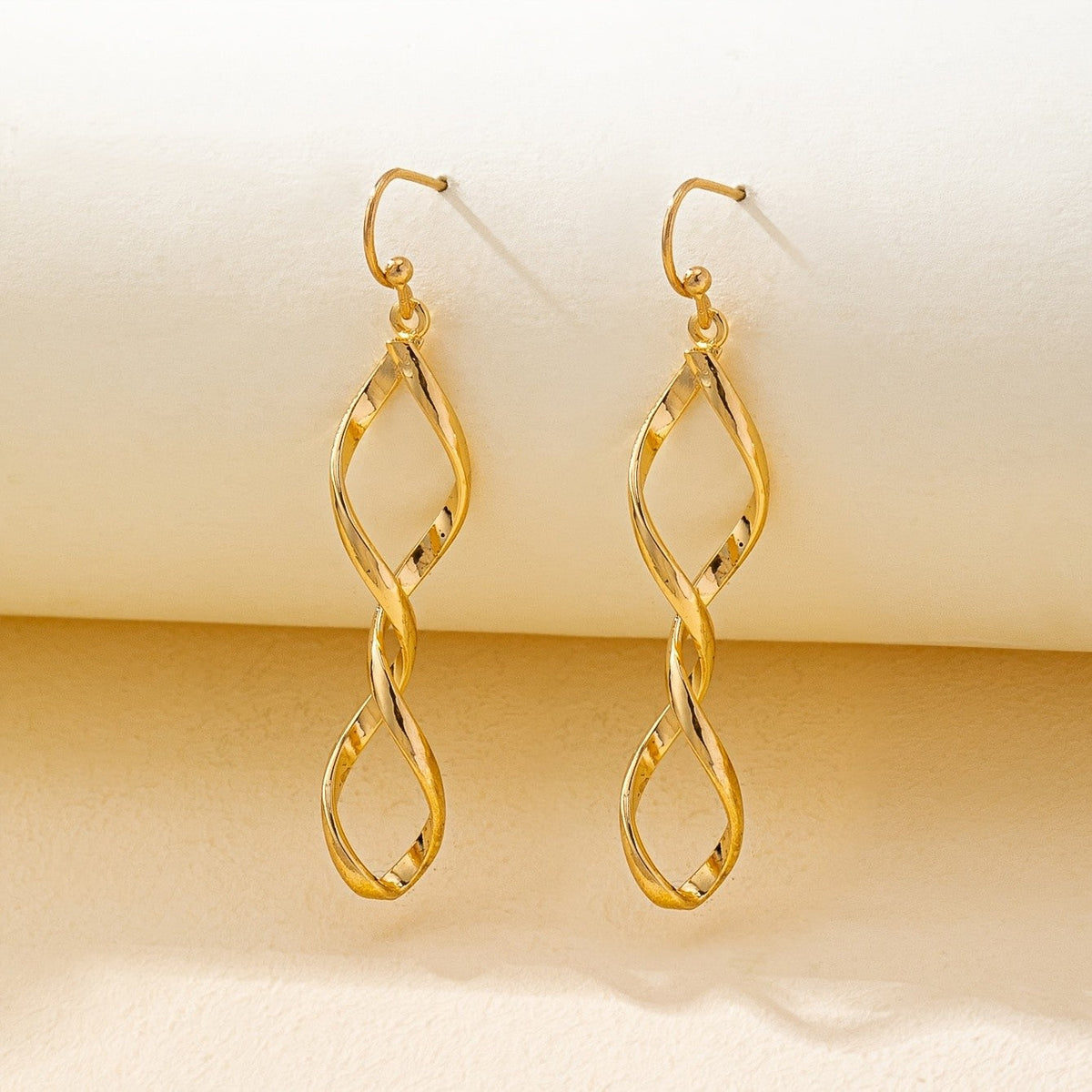 Twisted Spiral Drop Earrings