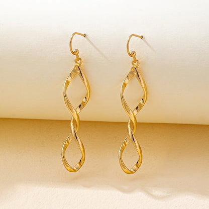 Twisted Spiral Drop Earrings