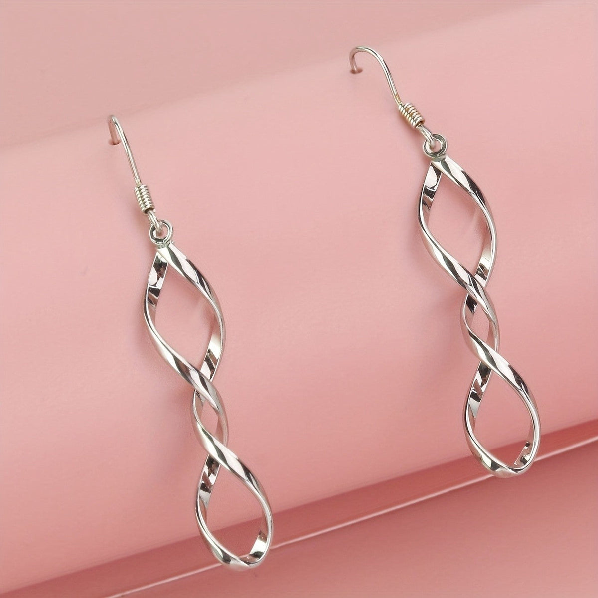 Twisted Spiral Drop Earrings