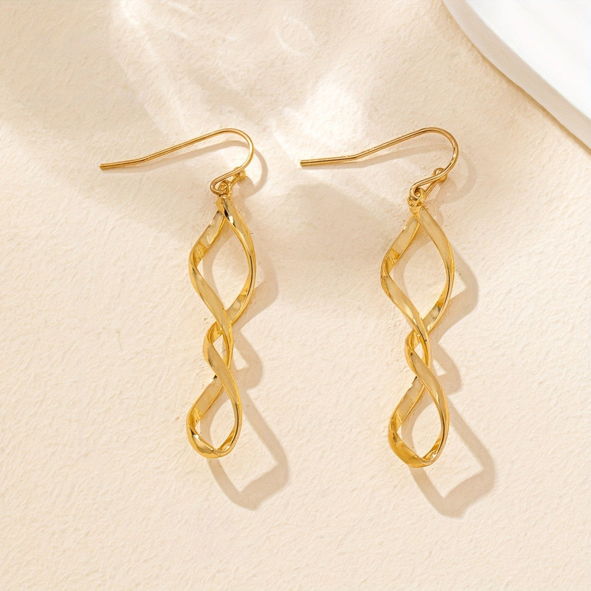 Twisted Spiral Drop Earrings