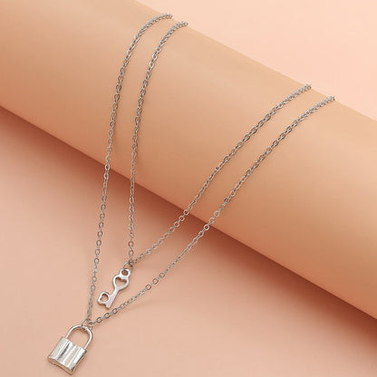 Lock & Heart Key Necklace Set