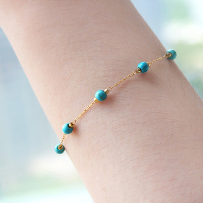 Turquoise Teardrop Layered Necklace