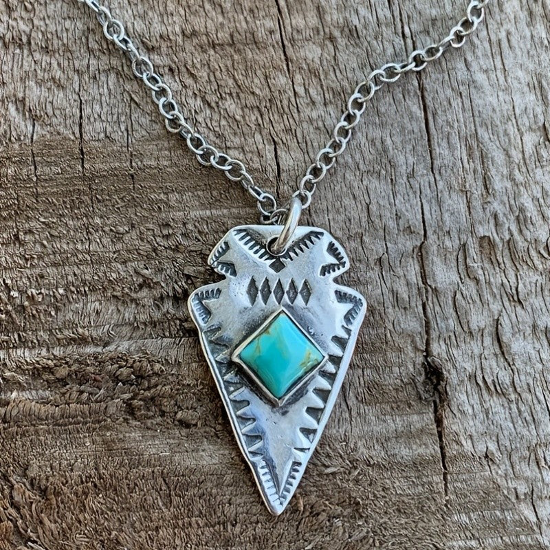 Turquoise Arrowhead Necklace