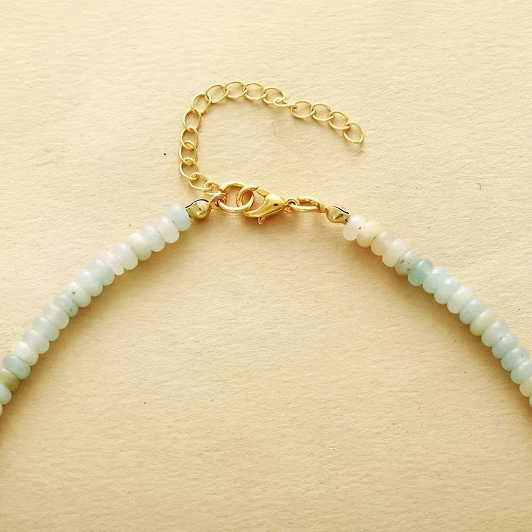 Amazonite Bead Drop Necklace