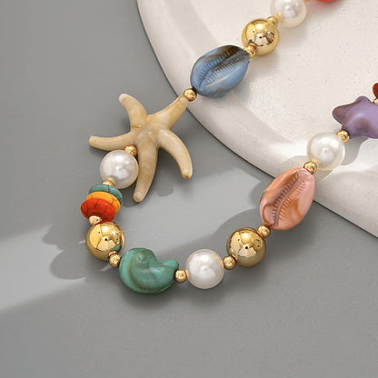 Ocean Charm Beaded Necklace