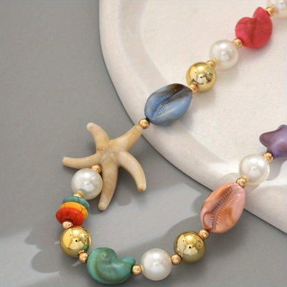 Ocean Charm Beaded Necklace
