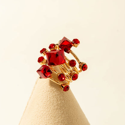 Multicolor Gemstone Stackable Ring Set