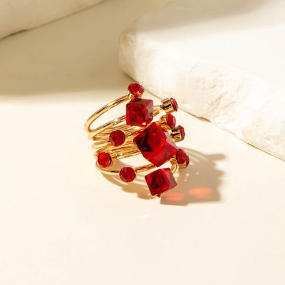Multicolor Gemstone Stackable Ring Set