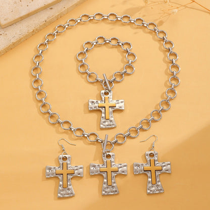 Cross Contrast Jewelry Set