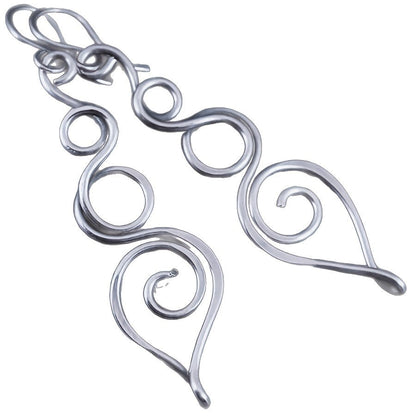 Copper Spiral Wire Earrings