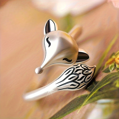 Engraved Fox Wrap Ring