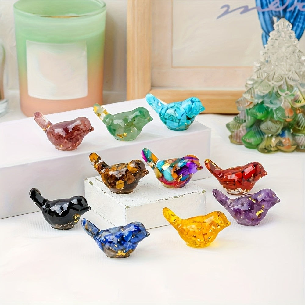 Turquoise Crushed Stone Bird