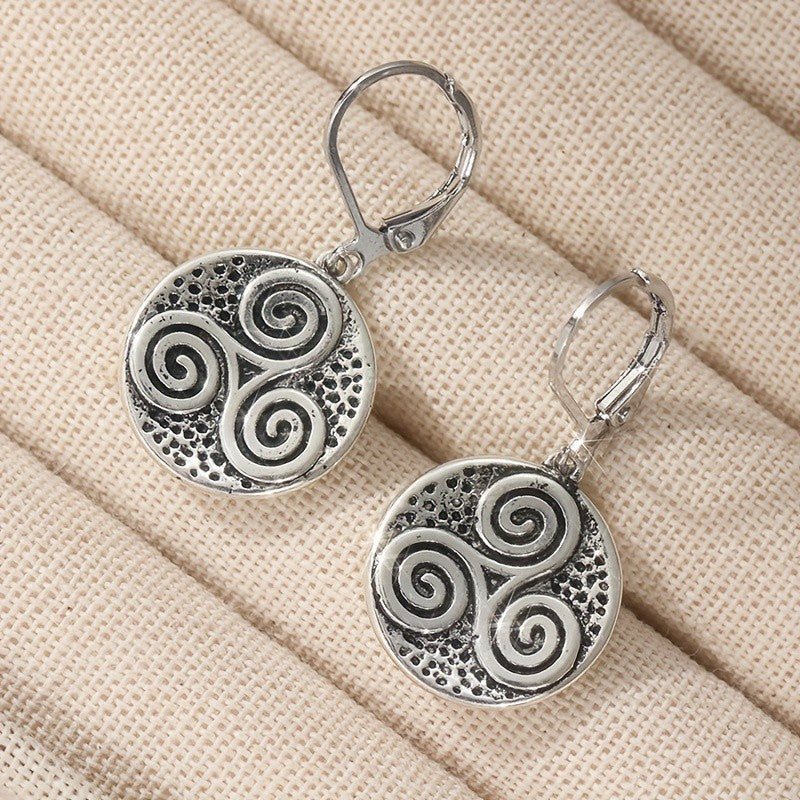 Triple Spiral Drop Earrings