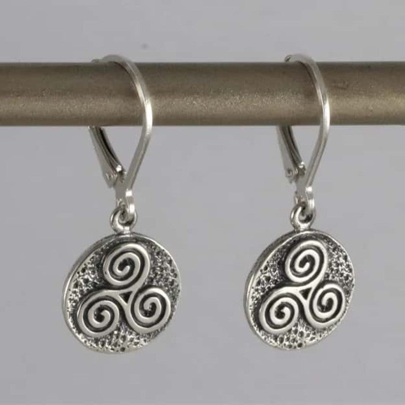 Triple Spiral Drop Earrings