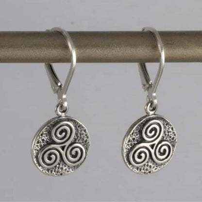 Triple Spiral Drop Earrings