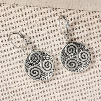 Triple Spiral Drop Earrings