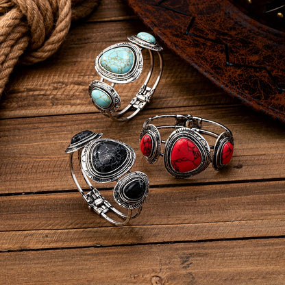 Turquoise Stone Cuff Bracelet