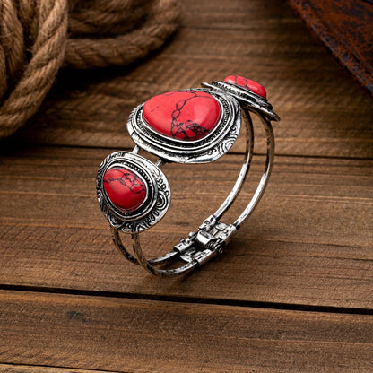 Turquoise Stone Cuff Bracelet