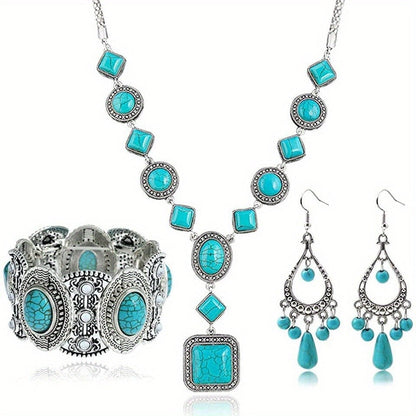 Pink Stone Jewelry Set