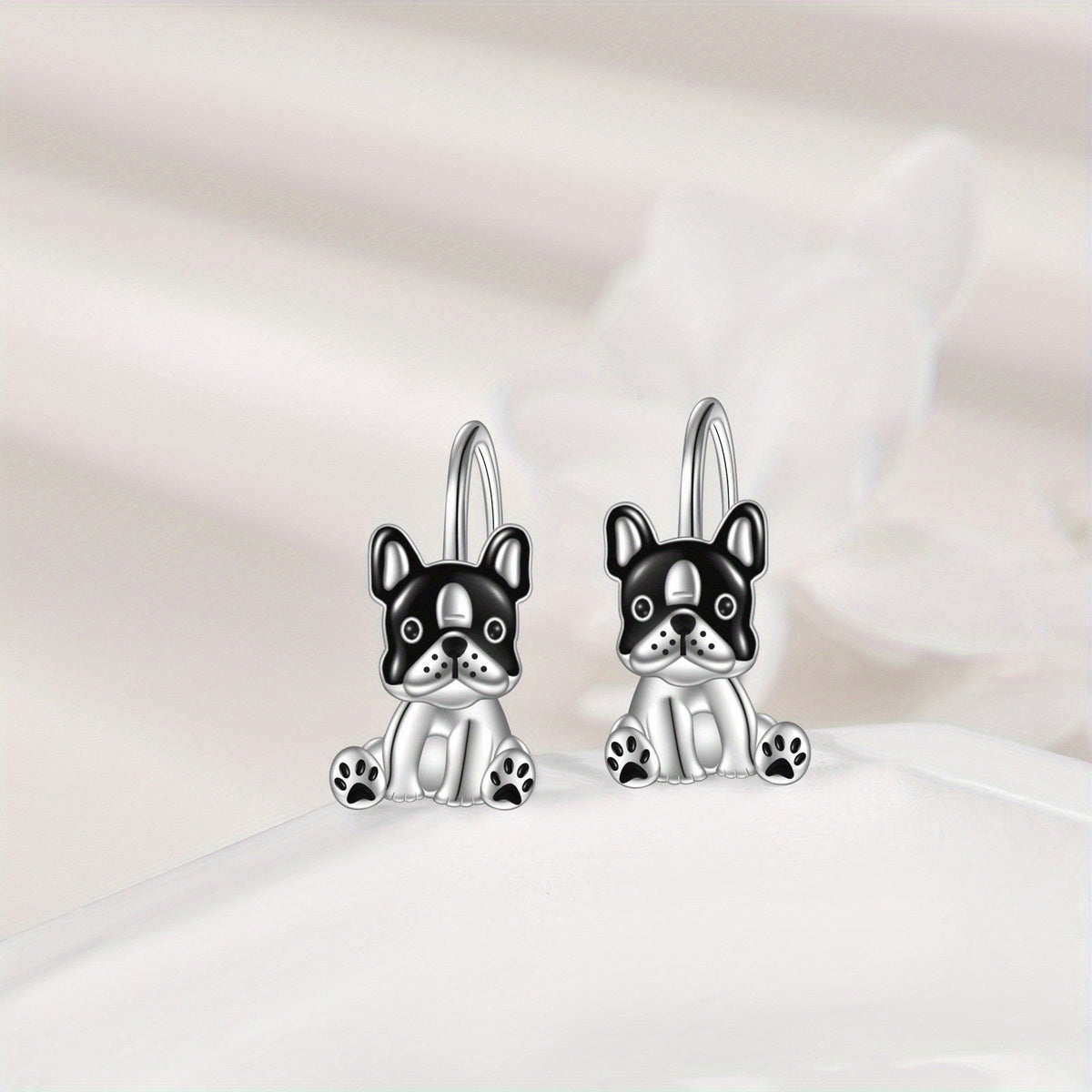 French Bulldog Hoop Earrings