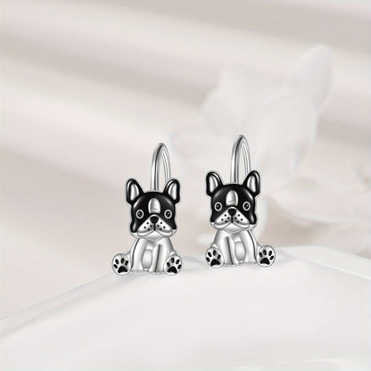 French Bulldog Hoop Earrings