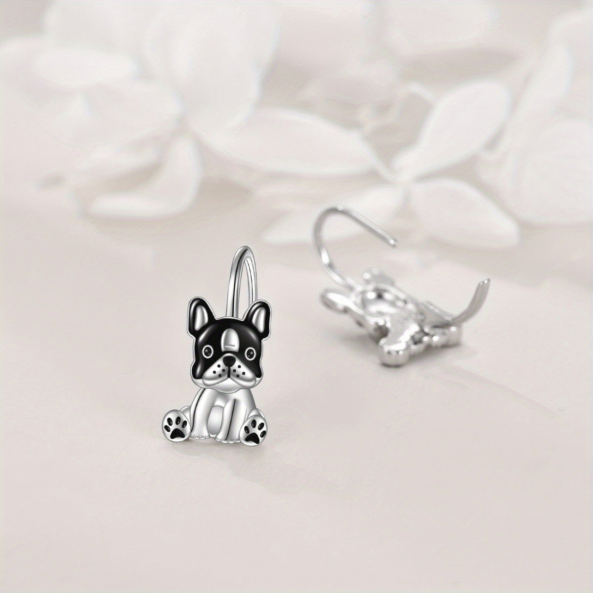 French Bulldog Hoop Earrings