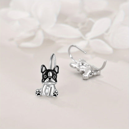 French Bulldog Hoop Earrings