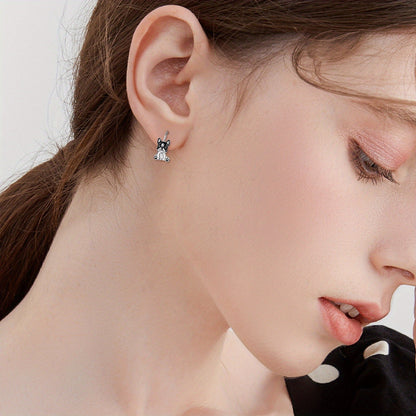 French Bulldog Hoop Earrings
