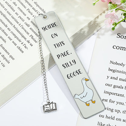 Silly Goose Metal Bookmark