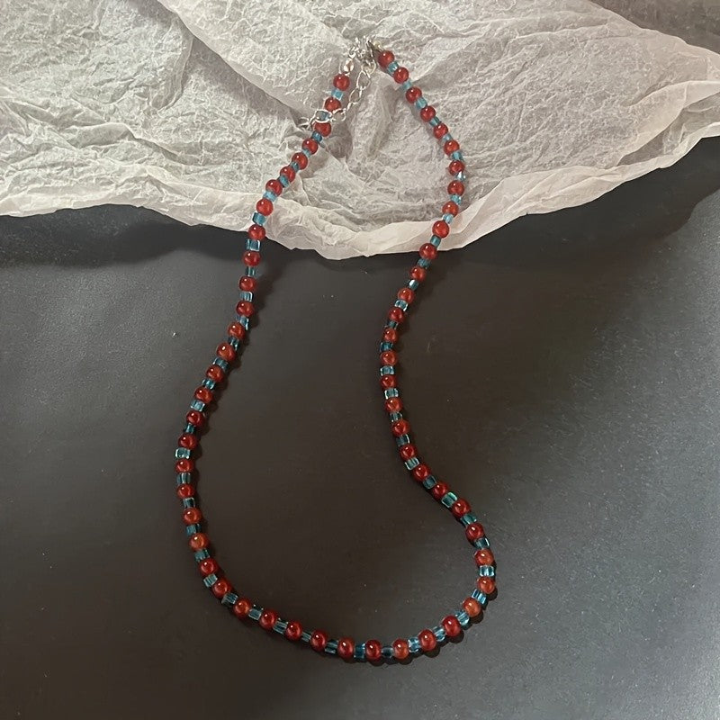 4pc Resin Flower Pendant Necklace Set