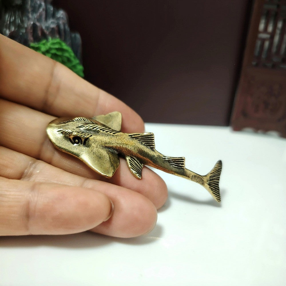 Brass Sturgeon Fish Figurine